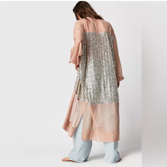 Free People Never Fully Dressed - Sequin Mix Shirt Dress - Picture 2 of 6